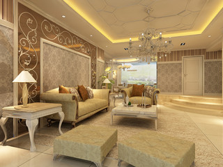 3d rendering of home interior.