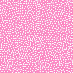 Seamless Pink Polka Dot pattern. Seam free polkadot wallpaper  background. 