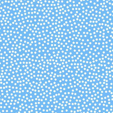 Seamless Blue Polka Dot pattern. Seam free polkadot wallpaper  background. 
