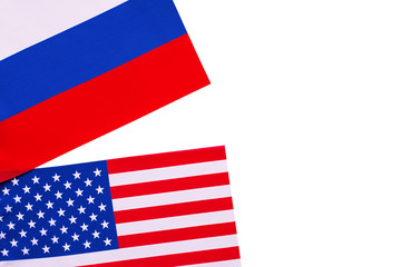 Flags of USA and Russia