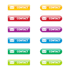 Colorful Set of Contact Buttons