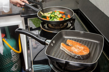 fresh salmon steak