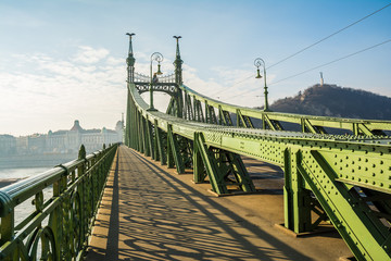 majestic liberty bridge at budapest, hungary