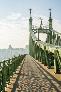 Fototapeta majestic liberty bridge at budapest, hungary