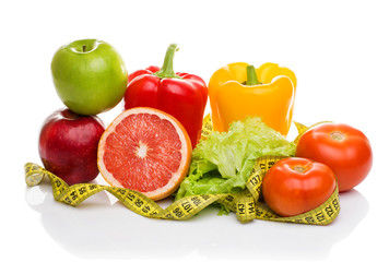 fitness equipment and healthy food