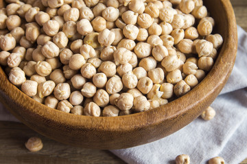 Raw organic chickpeas