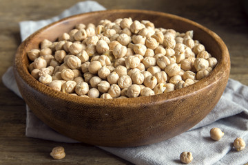 Raw organic chickpeas