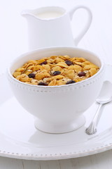 Delicious organic muesli cereal