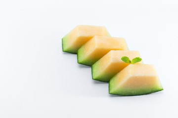 cantaloupe melon slices..