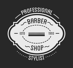 Vintage barber shop logo and beauty spa salon badge.