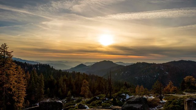 Sunset in Sequoia National Park