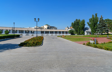 Fototapeta na wymiar Kremlin area in Astrakhan. Russia