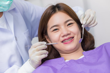 Dental treatment in clinic..