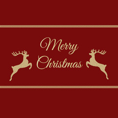 Knitted  red deer christmas card eps 10 vector