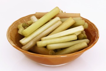 Lotus stem in the bowl