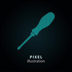 Screwdriver - pixel illustration.