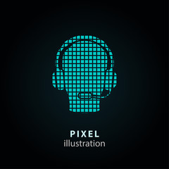 Assistance - pixel illustration.