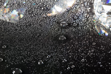 crystal and water drops
