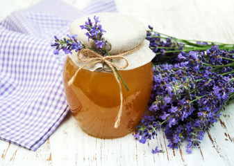 Honey and lavender flowers