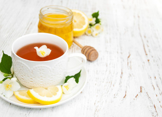 Cup of tea with jasmine