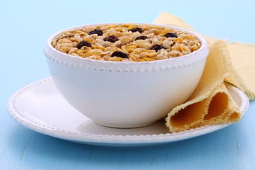 Delicious organic muesli cereal