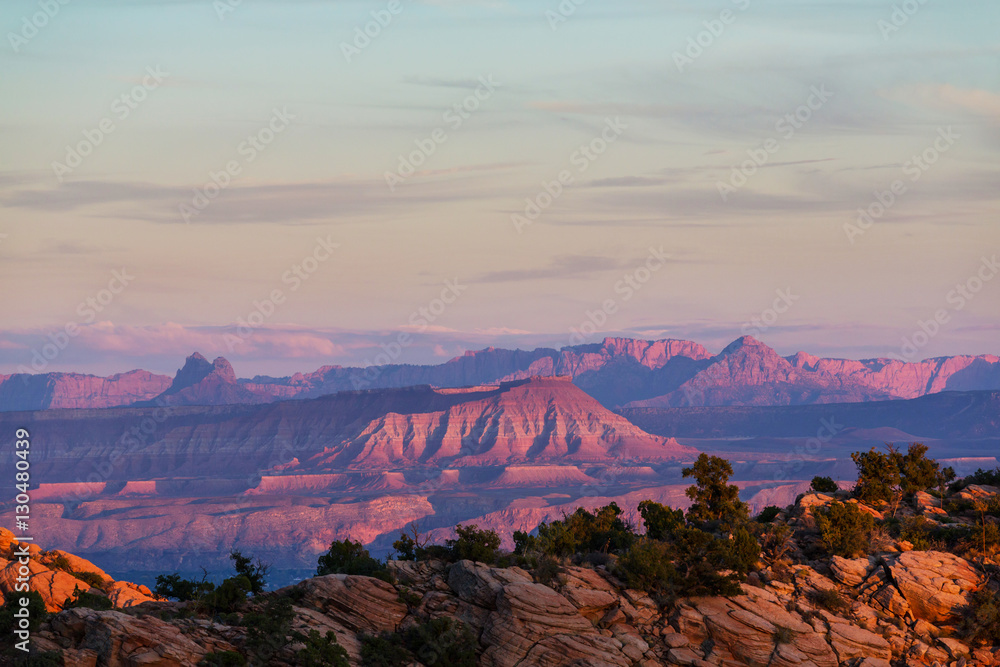 Sticker Zion at sunset