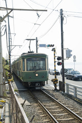 Fototapeta na wymiar 江ノ島電車