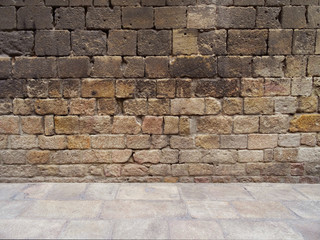 old red brick wall texture