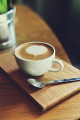 coffee latte in coffee shop