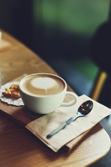 coffee latte in coffee shop