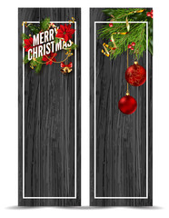 Merry Christmas greeting card template.