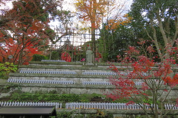 鎌倉 長谷寺 紅葉 地蔵