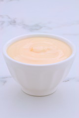 Fresh peach yogurt