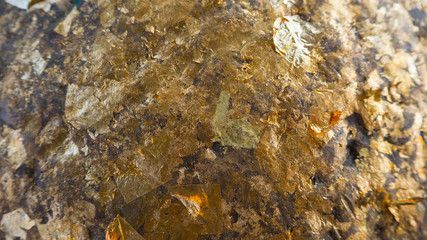 close up gold on Buddha statue