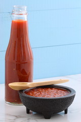 Artisan red hot chili sauce