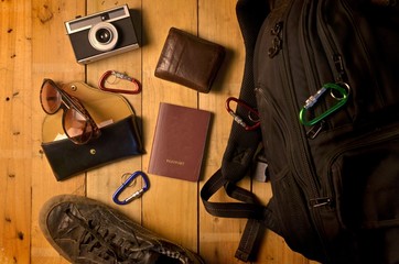 pack the travel suitcase background