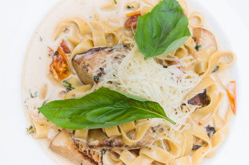 pasta with mushrooms and parmesan