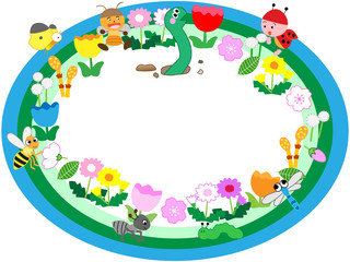 Obraz premium 春のタイトルフレーム