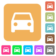 Car rounded square flat icons