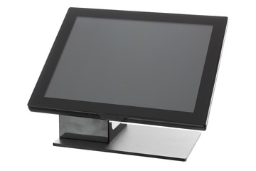 Point Of Sale System with Screen Monitor On White Background