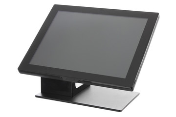 Point Of Sale System with Screen Monitor On White Background