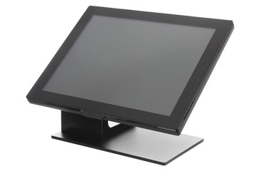 Point Of Sale System with Screen Monitor On White Background