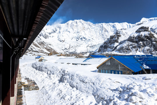 Annapurna bese camp, Himalaya mountains, pray for nepal.