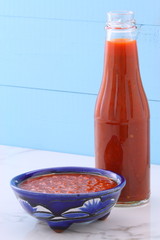 Artisan red hot chili sauce