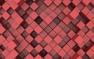 Abstract image of cubes background. 3d illustration.