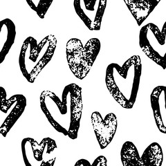 Valentine Day card design of red hearts pattern art