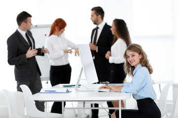 Business woman at modern office
