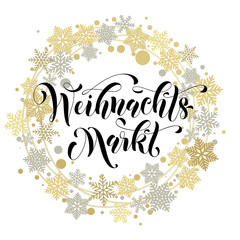 Christmas Sale German Weihnachtsmarkt discount promo poster