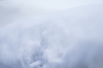 Naklejka na ściany i meble Snow crystals macro with blurred background