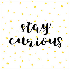 Stay curious. Brush lettering.